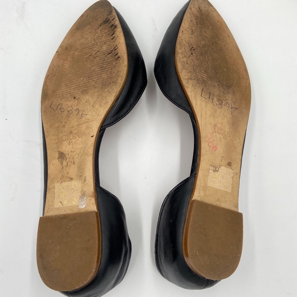 COPY - J. Crew Black Leather Pointed Toe Flats Size 7 - Picture 5 of 7